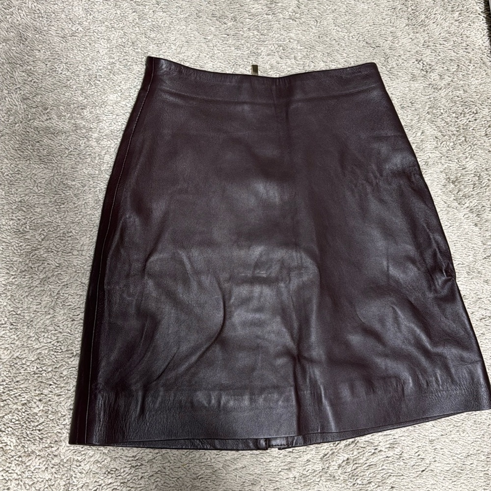H&M brown leather skirt